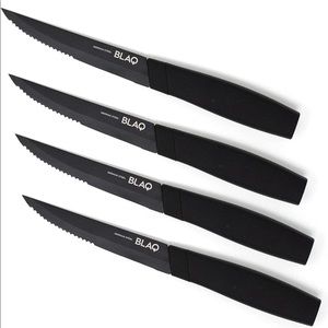 NWT - Steak Knife Set - Matte Black Cutlery